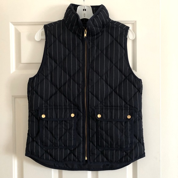 J.Crew Excursion Puffer Vest in Pinstripe - Picture 2 of 4